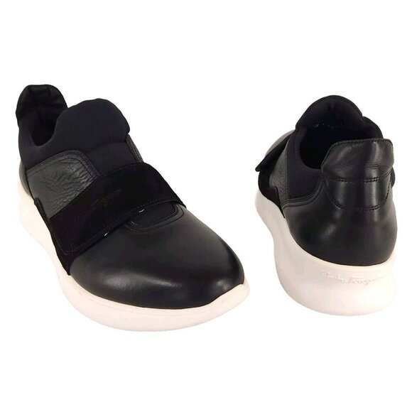 Salvatore Ferragamo Dion Slip On Sneaker Size 43.5 10.5 EE Mens Black $595 - Picture 2 of 16